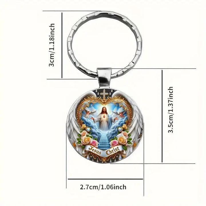 Christianartworkshop Schlüsselanhänger mit dem Symbol des himmlischen Reichs Jesus Christus: Zeichen des Glaubens und ätherisches Handwerk - image 6