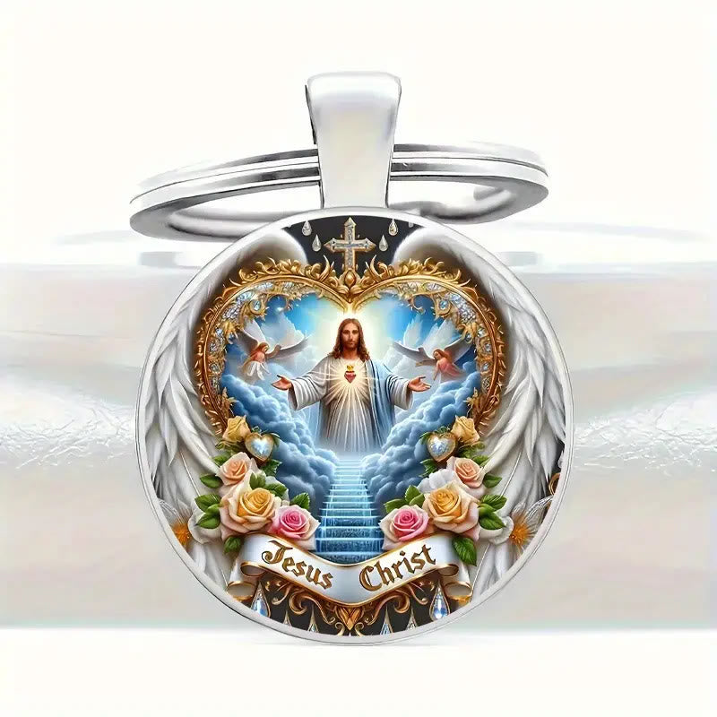 Christianartworkshop Schlüsselanhänger mit dem Symbol des himmlischen Reichs Jesus Christus: Zeichen des Glaubens und ätherisches Handwerk - image 4