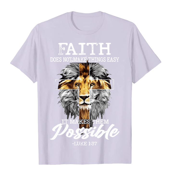 Christianartworkshop Religiöses Löwenkreuz-Motiv Unisex-T-Shirt - Lila - 2XL - image 7