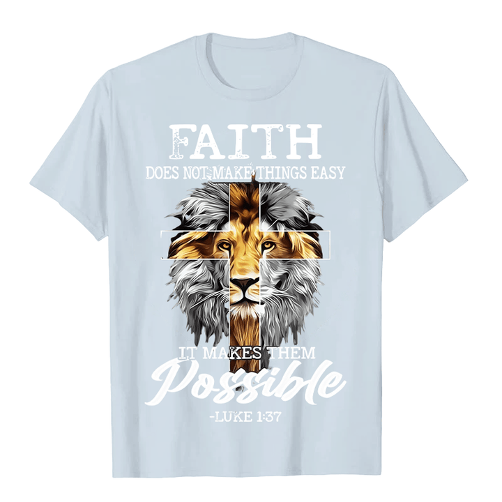 Christianartworkshop Religiöser Glaube Löwe Kreuz Grafik Unisex T-Shirt