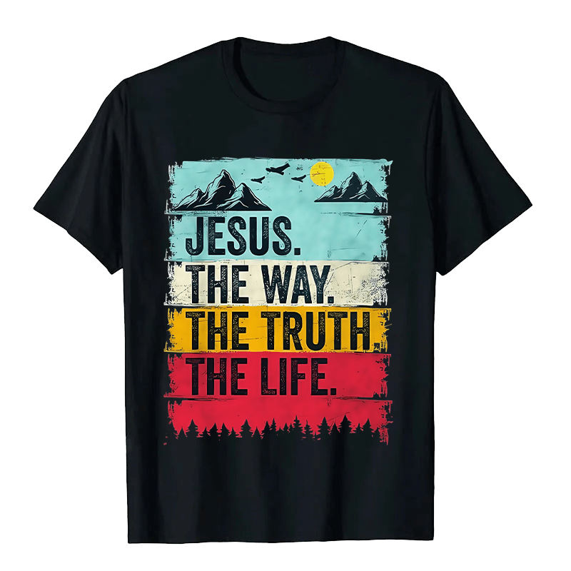 Christianartworkshop Jesus – Der Weg, die Wahrheit, das Leben Unisex-T-Shirt - Schwarz - 2XL - image 0