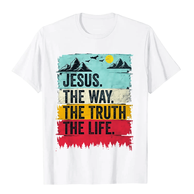 Christianartworkshop Jesus – Der Weg, die Wahrheit, das Leben Unisex-T-Shirt - Weiß - 2XL - image 2