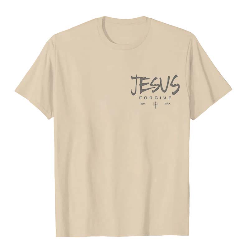 Christianartworkshop Religiöses Jesus-Verzeihen-Dornenkrone-Kreuz-Unisex-T-Shirt