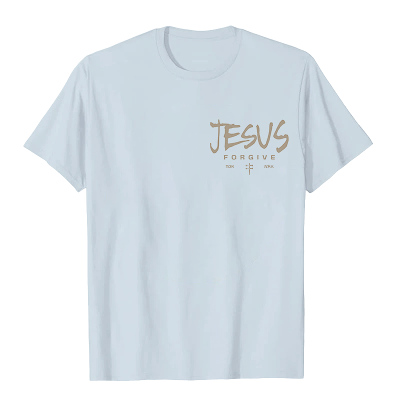 Christianartworkshop Religiöses Jesus-Verzeihen-Dornenkrone-Kreuz-Unisex-T-Shirt