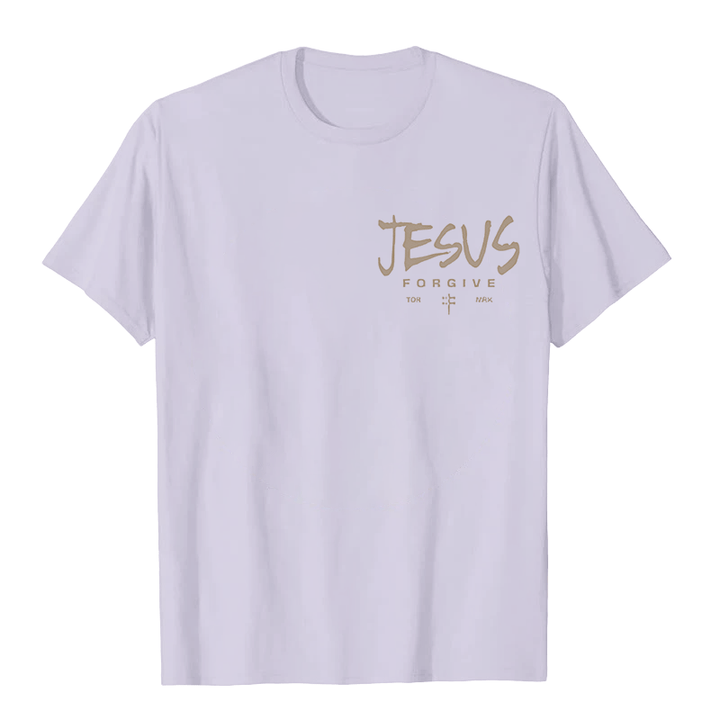 Christianartworkshop Religiöses Jesus-Verzeihen-Dornenkrone-Kreuz-Unisex-T-Shirt