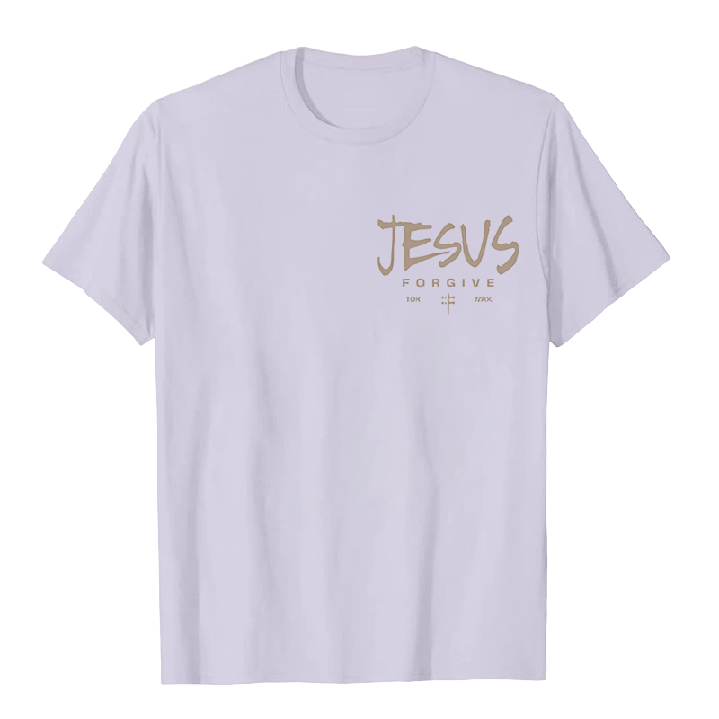Christianartworkshop Religiöses Jesus-Verzeihen-Dornenkrone-Kreuz-Unisex-T-Shirt - image 11