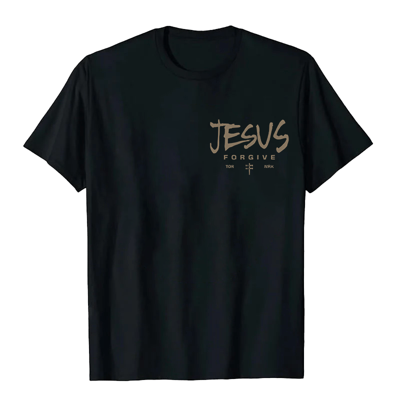 Christianartworkshop Religiöses Jesus-Verzeihen-Dornenkrone-Kreuz-Unisex-T-Shirt