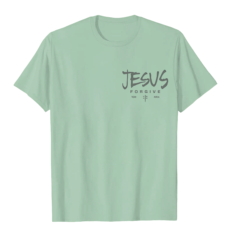 Christianartworkshop Religiöses Jesus-Verzeihen-Dornenkrone-Kreuz-Unisex-T-Shirt