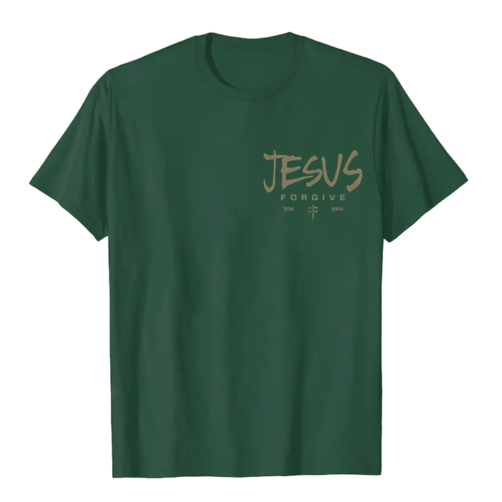 Christianartworkshop Religiöses Jesus-Verzeihen-Dornenkrone-Kreuz-Unisex-T-Shirt