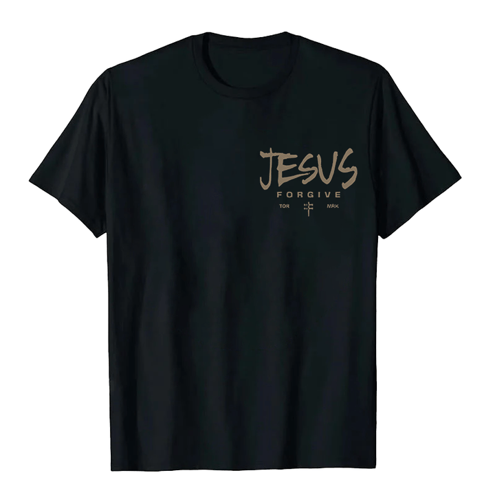 Christianartworkshop Religiöses Jesus-Verzeihen-Dornenkrone-Kreuz-Unisex-T-Shirt - image 26