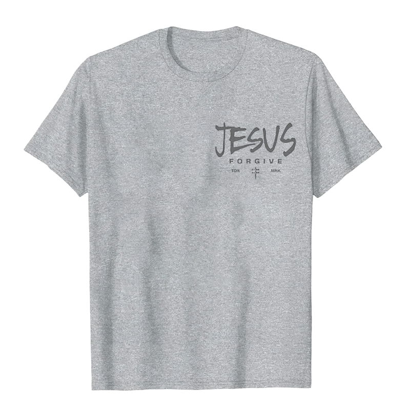 Christianartworkshop Religiöses Jesus-Verzeihen-Dornenkrone-Kreuz-Unisex-T-Shirt