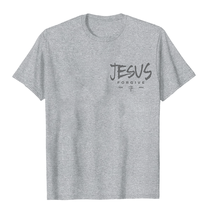 Christianartworkshop Religiöses Jesus-Verzeihen-Dornenkrone-Kreuz-Unisex-T-Shirt