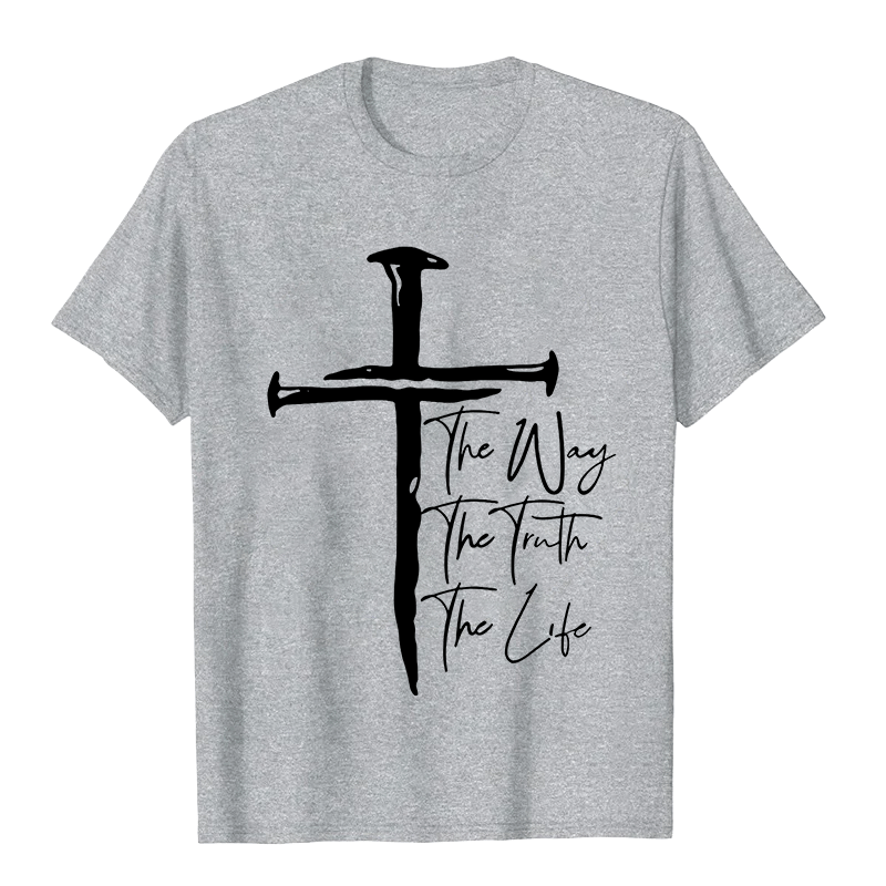 Christianartworkshop Glaube - Basierend auf dem schwarzen Kreuz Der Weg Die Wahrheit Das Leben Unisex T-Shirt