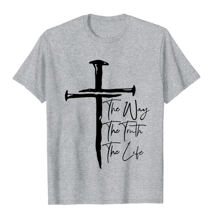 Christianartworkshop Glaube - Basierend auf dem schwarzen Kreuz Der Weg Die Wahrheit Das Leben Unisex T-Shirt