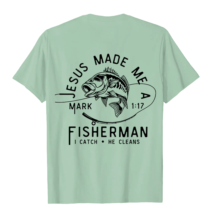 Christianartworkshop Jesus Made Me A Fisherman Markus 1:17 Unisex-T-Shirt - image 18