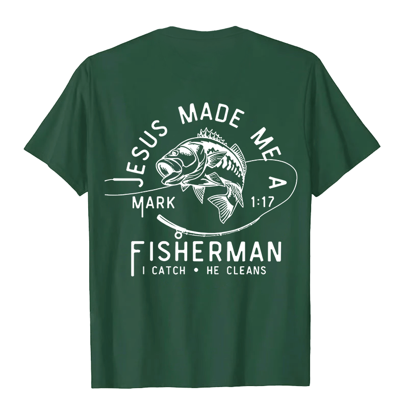 Christianartworkshop Jesus Made Me A Fisherman Markus 1:17 Unisex-T-Shirt - image 21