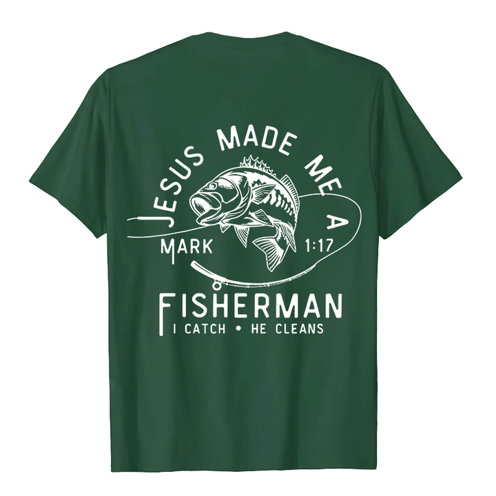 Christianartworkshop Jesus Made Me A Fisherman Markus 1:17 Unisex-T-Shirt - image 21
