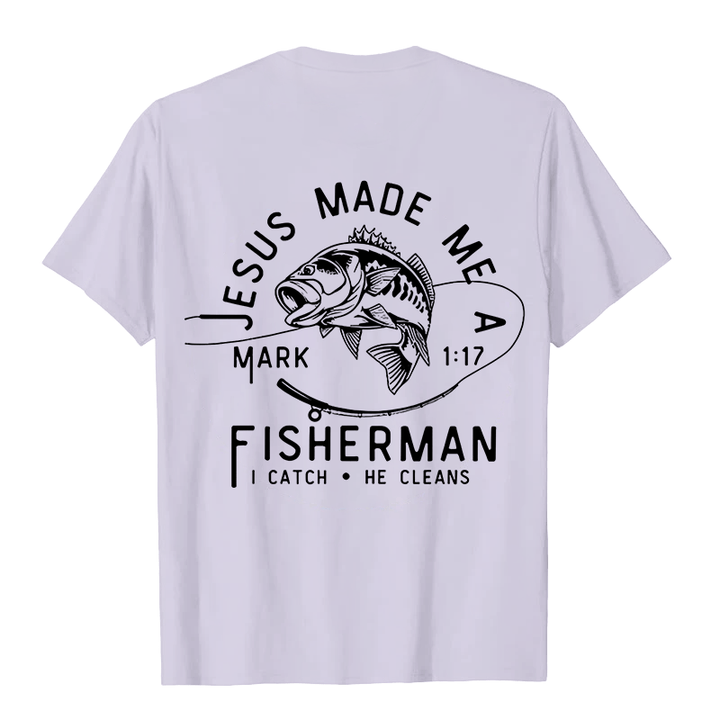 Christianartworkshop Jesus Made Me A Fisherman Markus 1:17 Unisex-T-Shirt - image 9