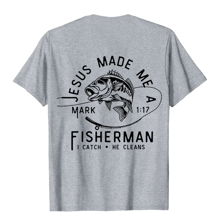Christianartworkshop Jesus Made Me A Fisherman Markus 1:17 Unisex-T-Shirt - image 24
