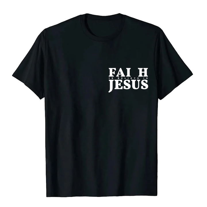 Christianartworkshop Glaube heißt Glaube an Jesus mit Matthäus 6,6 Unisex-T-Shirt - image 1