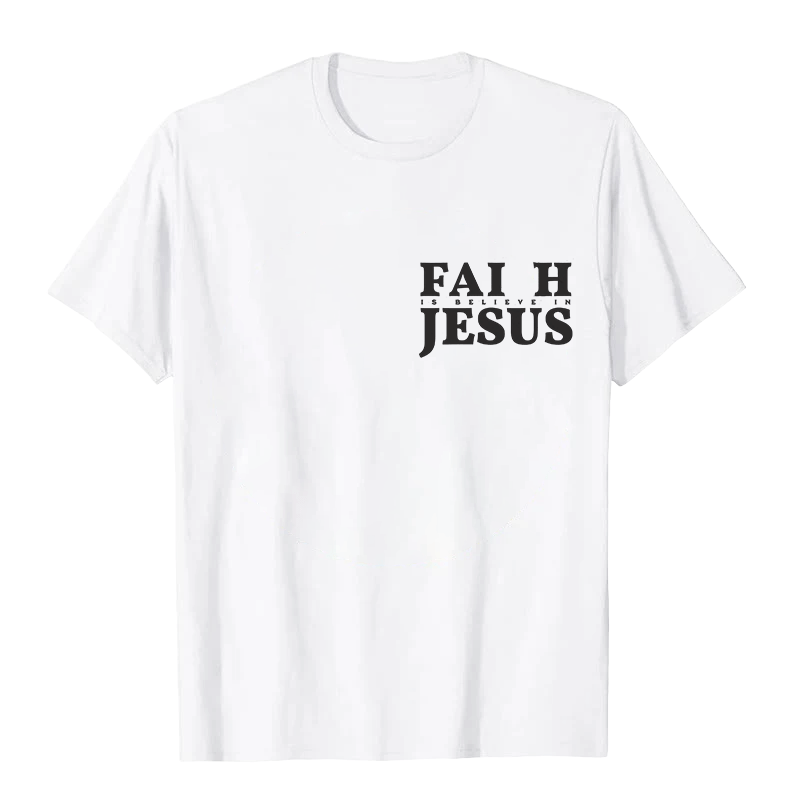 Christianartworkshop Glaube heißt Glaube an Jesus mit Matthäus 6,6 Unisex-T-Shirt - image 4