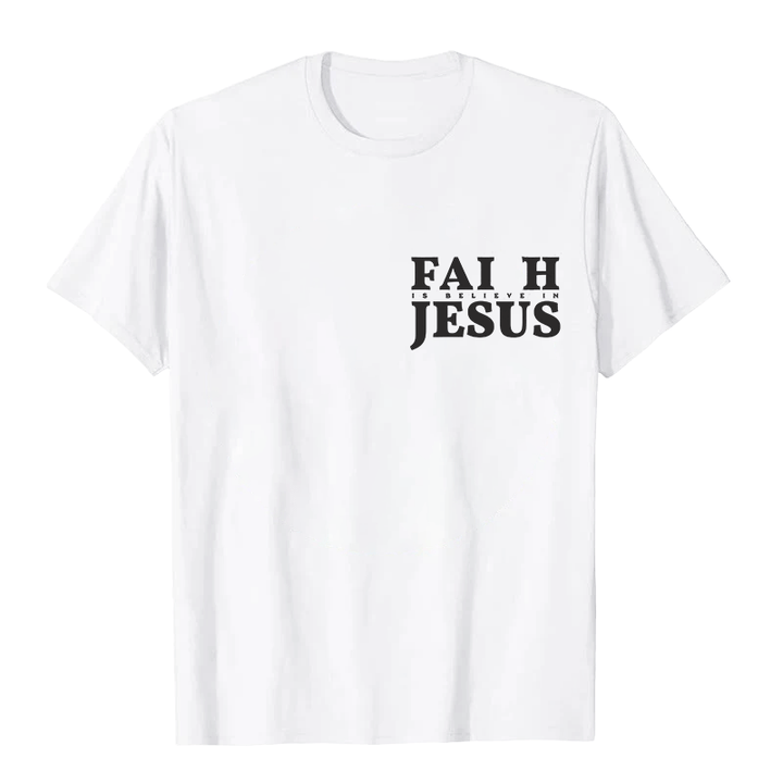 Christianartworkshop Glaube heißt Glaube an Jesus mit Matthäus 6,6 Unisex-T-Shirt - image 4
