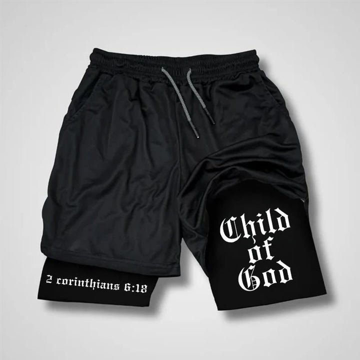 Christianartworkshop Christliche Performance-Shorts „Child Of God“ - Shorts - 3XL - image 1