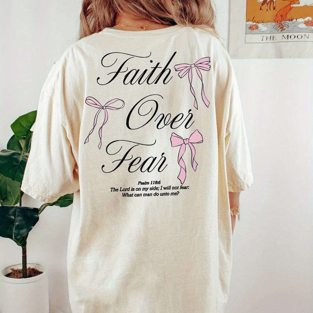 Christianartworkshop Glaube über Angst Unisex gewaschenes T-Shirt