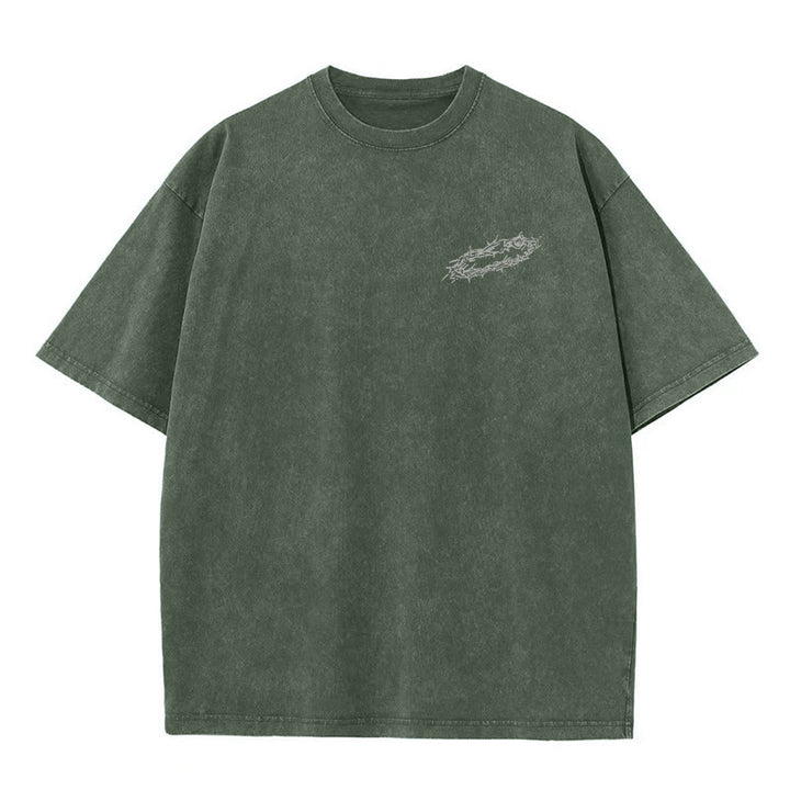 Christianartworkshop Unisex-T-Shirt mit Aufschrift „By His Wounds We Are Healed“, gewaschen