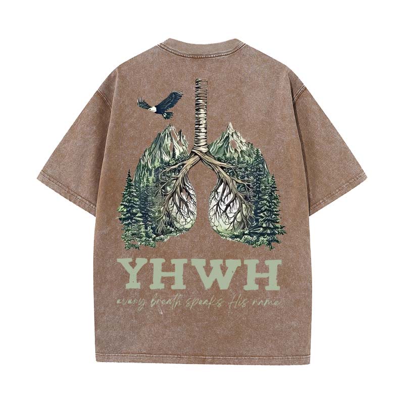 Christianartworkshop Unisex-T-Shirt mit Aufschrift „Jeder Atemzug spricht seinen Namen“, gewaschen - Kaffee - 5XL - image 15