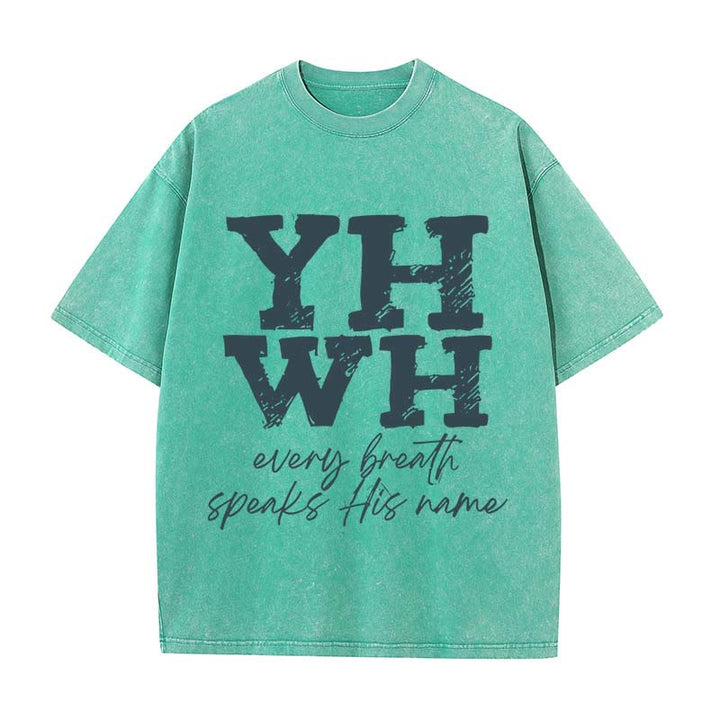 Christianartworkshop Unisex-T-Shirt mit Aufschrift „Jeder Atemzug spricht seinen Namen“, gewaschen - image 4