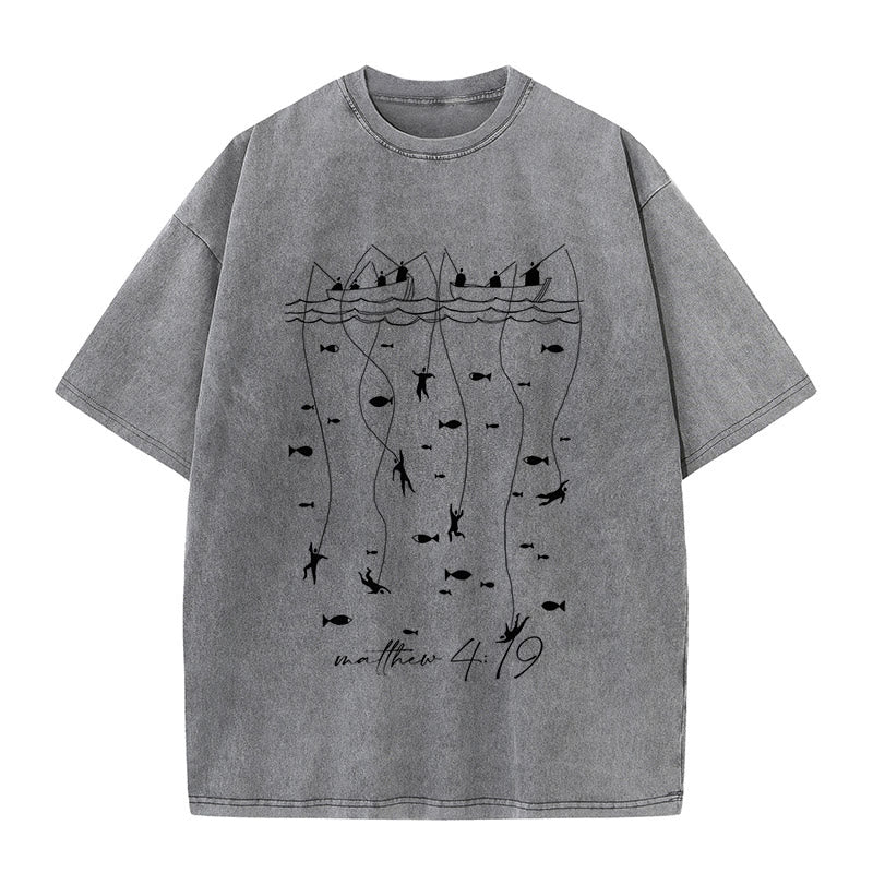 Christianartworkshop Biblisches Angel-Erzählung-Unisex-gewaschenes T-Shirt