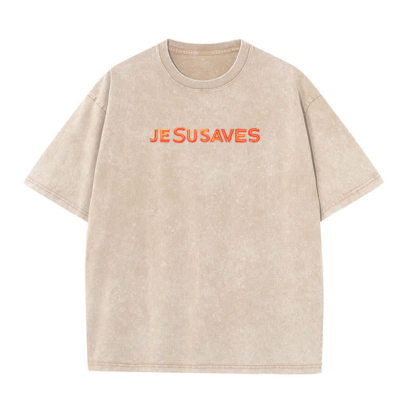 Christianartworkshop Grafik-T-Shirt „Jesus rettet das Kreuz“