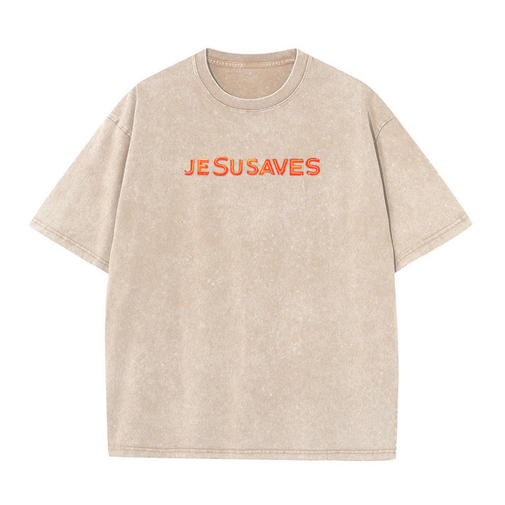 Christianartworkshop Grafik-T-Shirt „Jesus rettet das Kreuz“