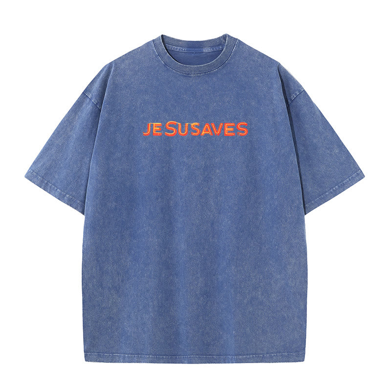 Christianartworkshop Grafik-T-Shirt „Jesus rettet das Kreuz“