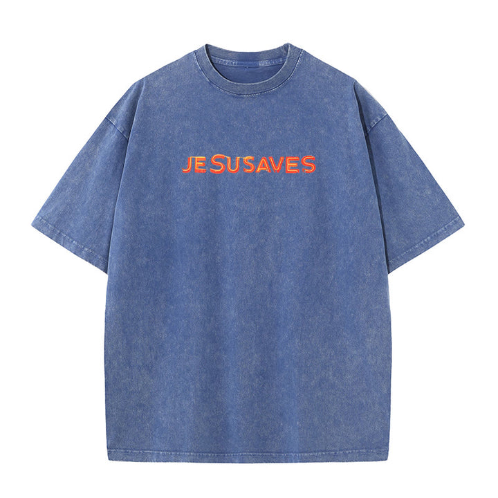 Christianartworkshop Grafik-T-Shirt „Jesus rettet das Kreuz“
