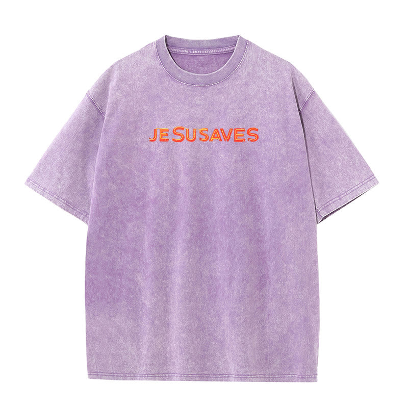 Christianartworkshop Grafik-T-Shirt „Jesus rettet das Kreuz“