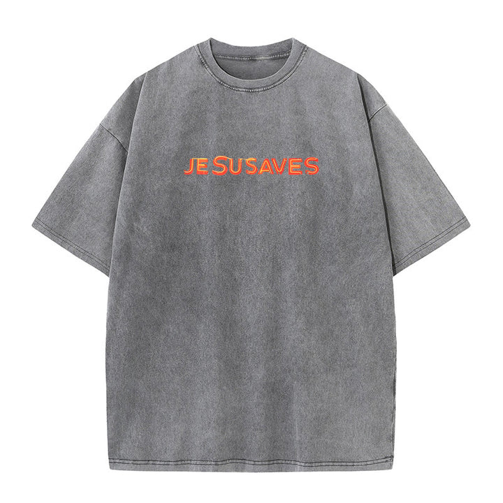 Christianartworkshop Grafik-T-Shirt „Jesus rettet das Kreuz“
