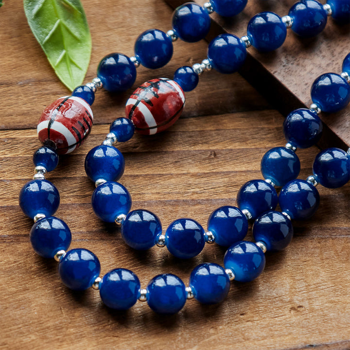 Christianartworkshop Sport-Gebets-Rosenkranz mit dunkelblauen Perlen und Wundertätiger Medaille und Kruzifix: Vereinen Sie Glauben und Sport