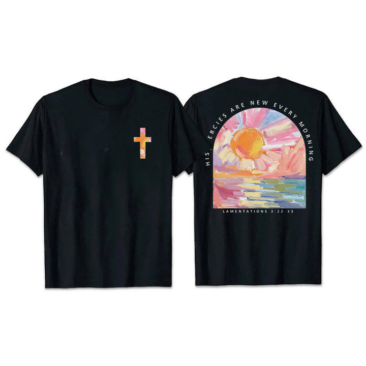 Christianartworkshop T-Shirt „Seine Barmherzigkeit ist jeden Morgen neu“ - Schwarz - 2XL - image 6
