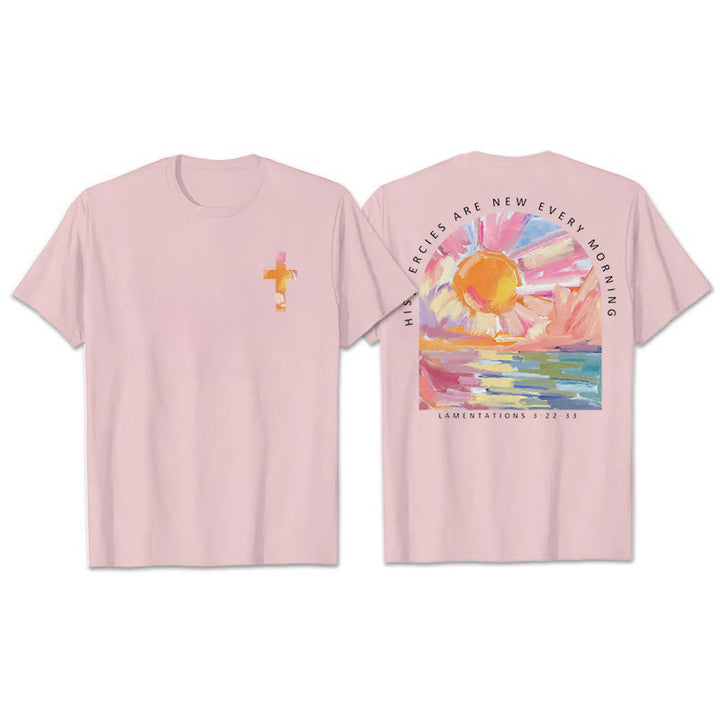 Christianartworkshop T-Shirt „Seine Barmherzigkeit ist jeden Morgen neu“ - Rosa - 2XL - image 15