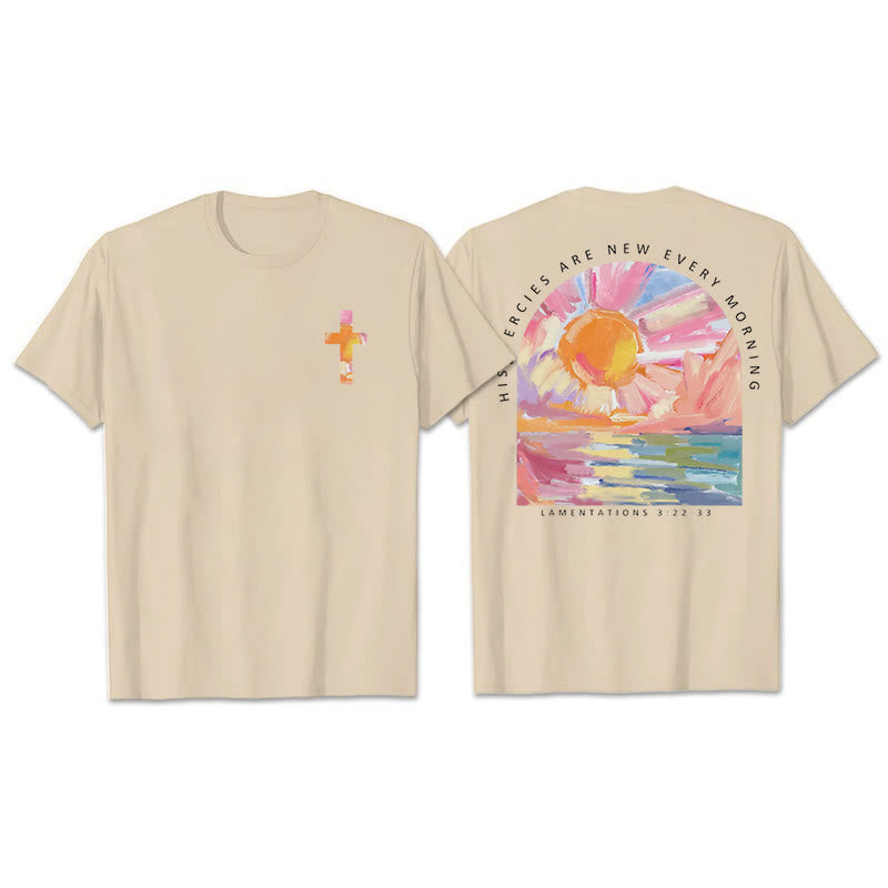 Christianartworkshop T-Shirt mit Aufschrift „Seine Gnade ist jeden Morgen neu“ - Beige - 2XL - image 9