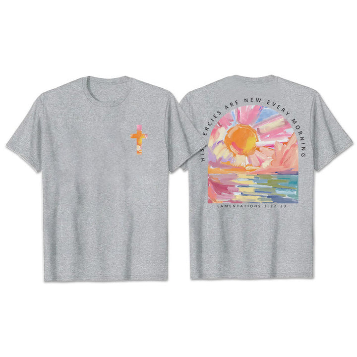 Christianartworkshop T-Shirt „Seine Barmherzigkeit ist jeden Morgen neu“ - Grau - 2XL - image 27
