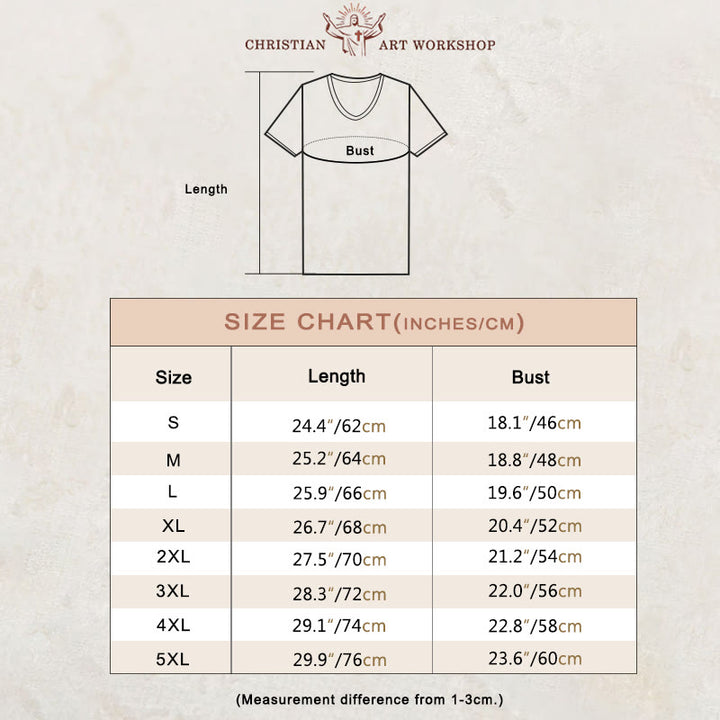 Christianartworkshop Damen T-Shirt mit V-Ausschnitt und „Maybe You Were Created“-Aufdruck - image 2