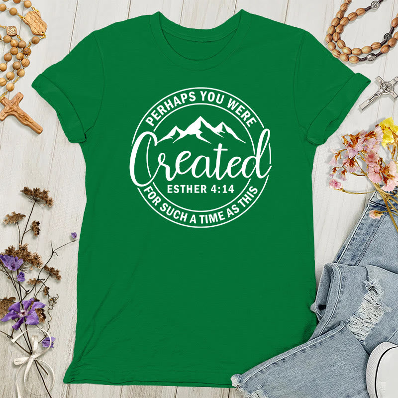 Christianartworkshop „Vielleicht wurdest du erschaffen“-T-Shirt – Glaubens-T-Shirt für Damen - Grün - 4XL - image 5