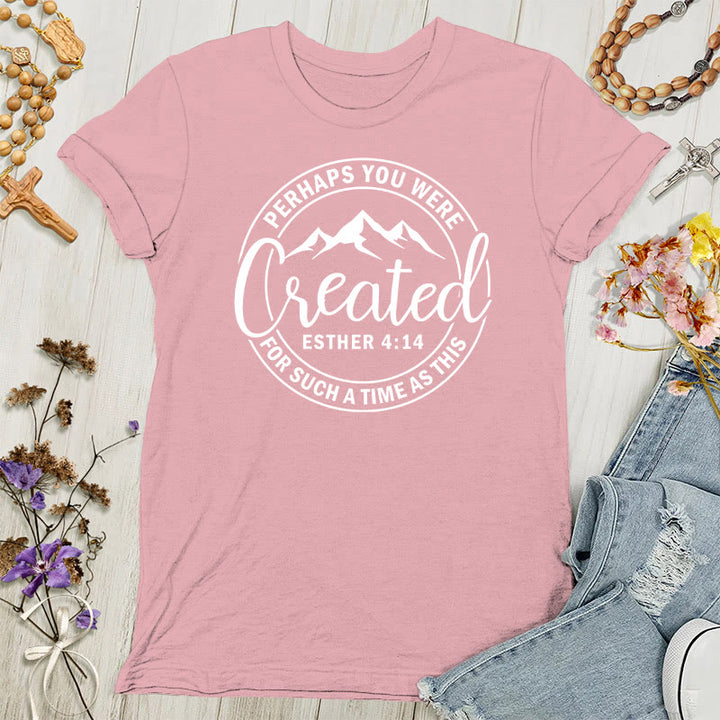 Christianartworkshop „Vielleicht wurdest du erschaffen“-T-Shirt – Glaubens-T-Shirt für Damen - Hellrosa - 4XL - image 7