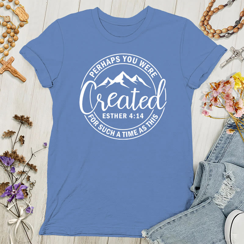 Christianartworkshop „Vielleicht wurdest du erschaffen“-T-Shirt – Glaubens-T-Shirt für Damen - Blau - 4XL - image 4