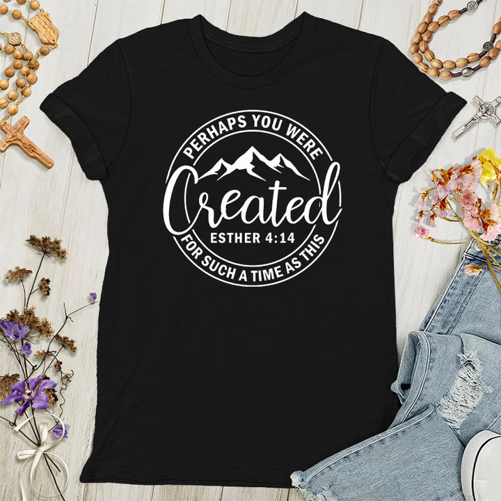 Christianartworkshop „Vielleicht wurdest du erschaffen“-T-Shirt – Glaubens-T-Shirt für Damen - Schwarz - 4XL - image 1