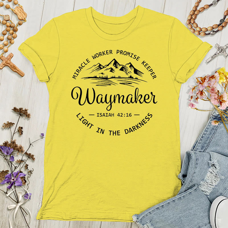 Christianartworkshop Waymaker Inspirierendes Damen-T-Shirt - Gold - 4XL - image 2