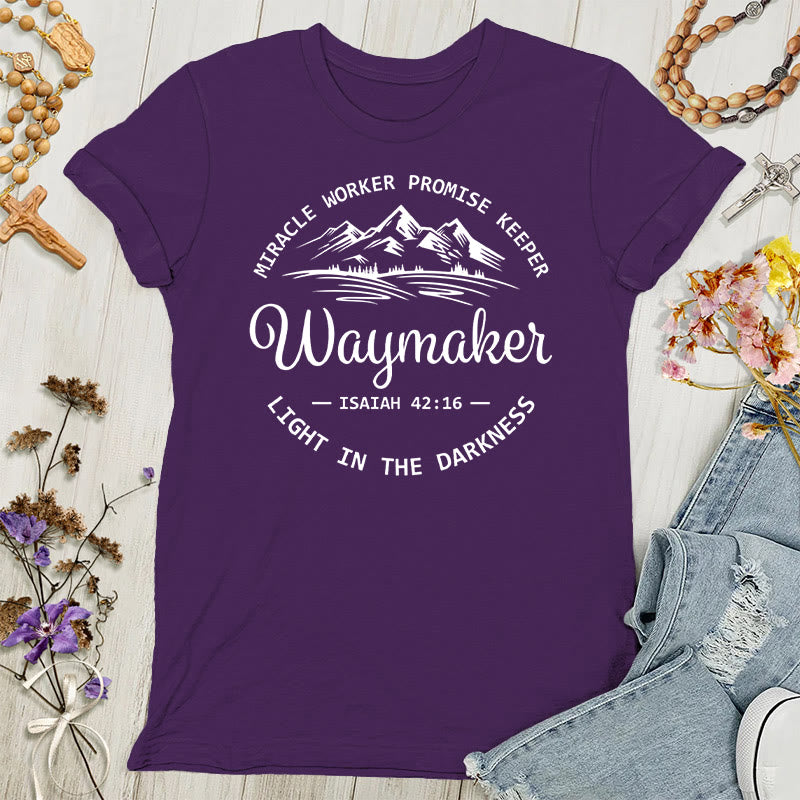 Christianartworkshop Waymaker Inspirierendes Damen-T-Shirt - Lila - 4XL - image 4